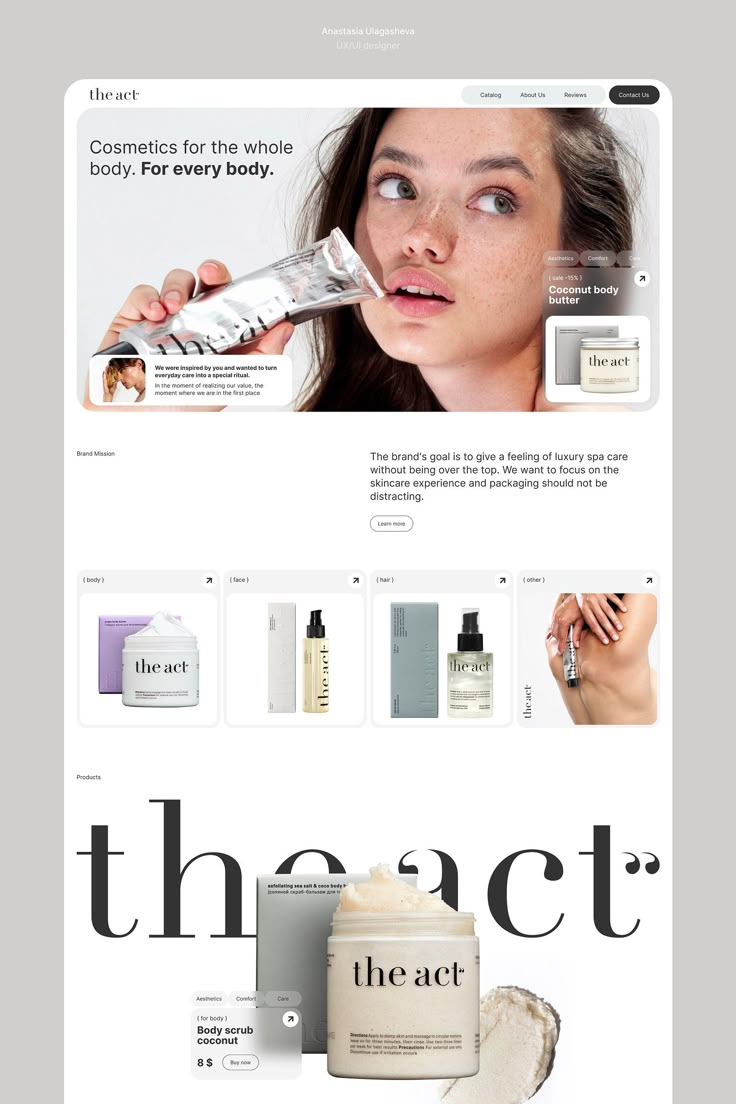 Design concept for a cosmetics website by…